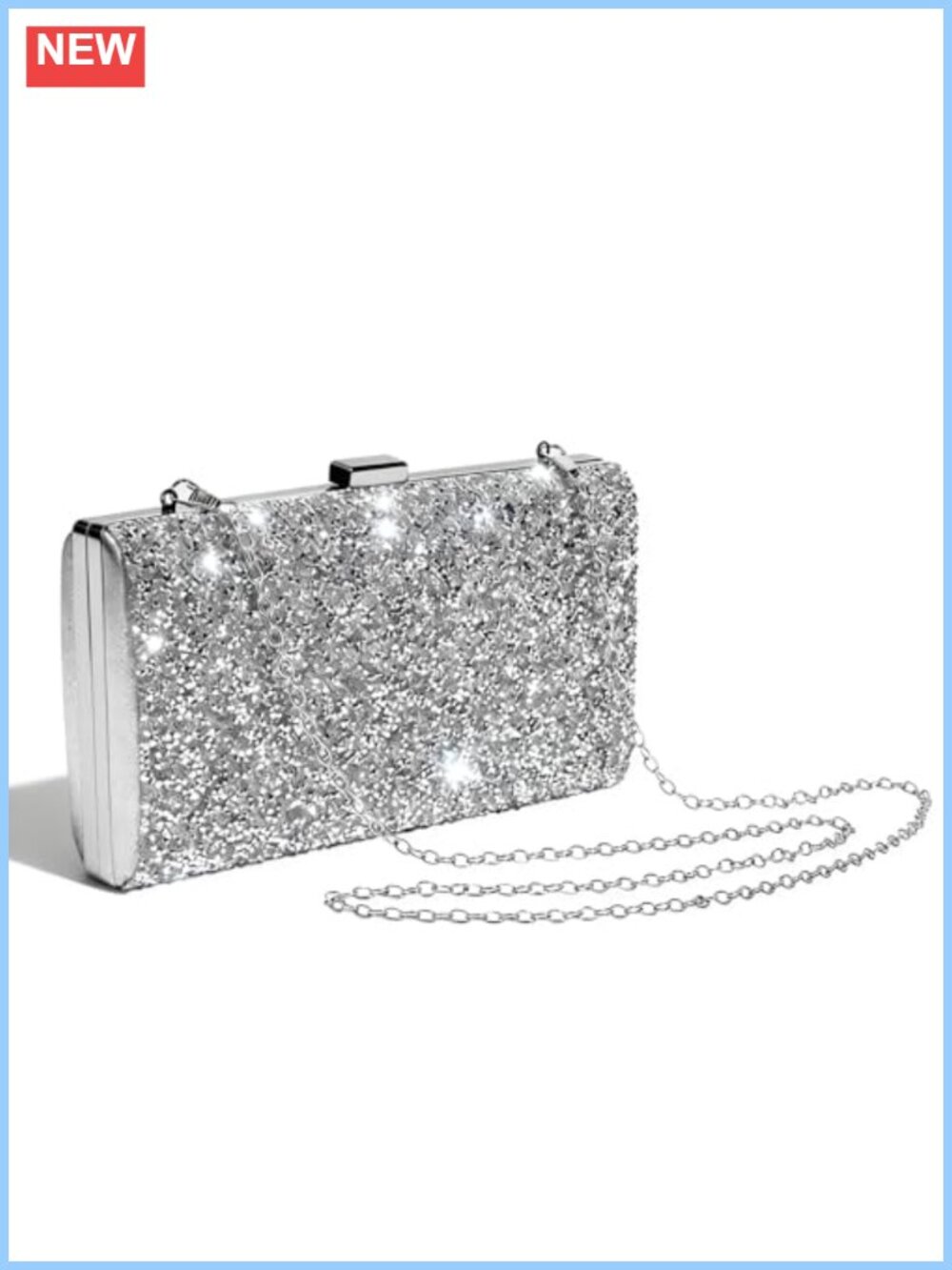 GIFIKOI Rhinestone Sparkly Glitter Clutch Evening Bag Formal Party Wedding Prom